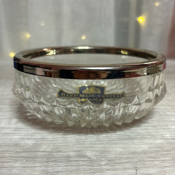 Other - Antique Vintage Handmade Crystal Bowl Brama England